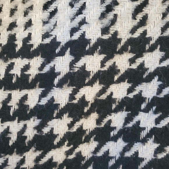 Banana Republic Houndstooth Jacket w/removable Fur Collar, Size L - Picture 5 of 6